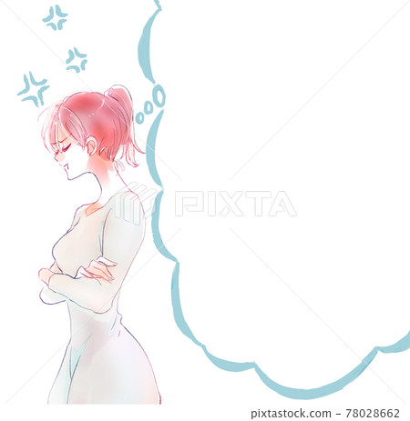 憤怒的女人講話泡泡 78028662