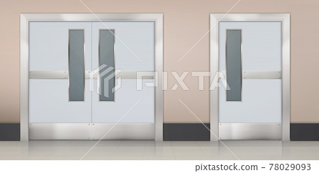 Double doors to hospital room, lab or kitchen 78029093