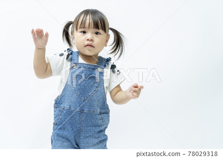 2-year-old child white background 78029318