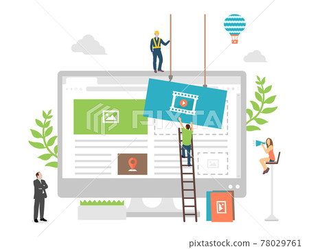 WEB design / WEB site creation / system development Concept vector illustration 78029761