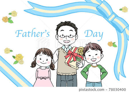 父親節父親和孩子的禮物沒有背景 父親節父親和孩子的禮物沒有背景 78030400