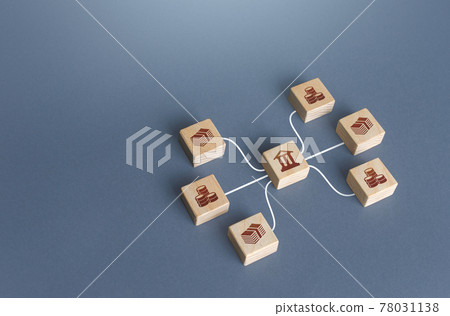 Bank blocks are linked to money by lines. Operation of money funds, transactions. Lending, deposits. Capital Markets. Investment. Borrowing. Capitalization and liquidity of financial banking system. Bank blocks are linked to money by lines. Operation of money funds, transactions. Lending, deposits. Capital Markets. Investment. Borrowing. Capitalization and liquidity of financial banking system. 78031138