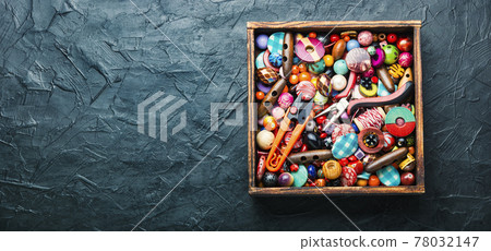 Set of multicolored beads Set of multicolored beads 78032147