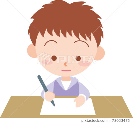 填寫表格的男孩 填寫表格的男孩 78033475