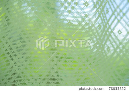 花園裡的新鮮綠色對窗簾透明4 78033832