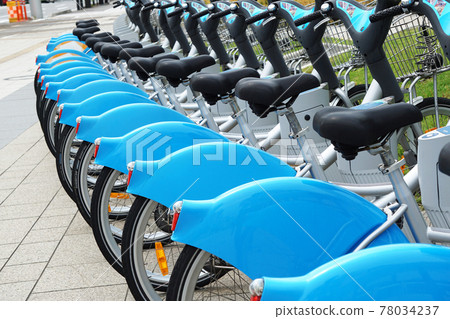 Rental cycle bicycle storage. Toyama Station, Toyama Prefecture 78034237