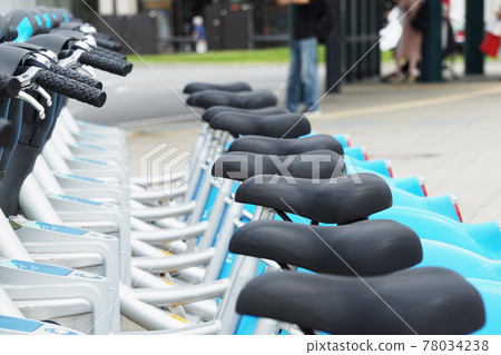 Rental cycle bicycle storage. Toyama Station, Toyama Prefecture 78034238