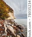 Baltic Sea coast on the island Moen in Denmark 78035234