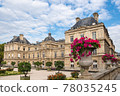 View to the castle Palais du Luxembourg in Paris, France 78035245