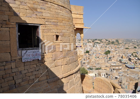 Scenery seen from inside the fort in India (Jaisalmer) 78035406
