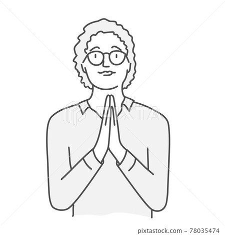 Woman in glasses meditates, mind and emotions. 78035474
