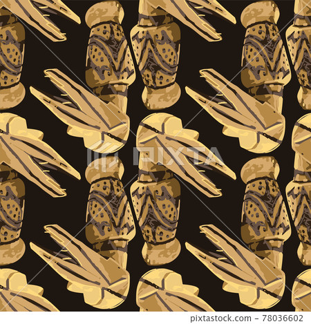 Vintage woodenn sculptures of two birds family 78036602