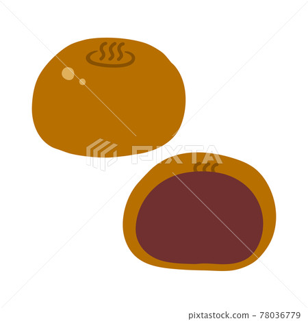 Hand-drawn illustration icon of hot spring manju (Koshian) Hand-drawn illustration icon of hot spring manju (Koshian) 78036779