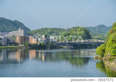 《岐阜縣》各務原市木曾川風光 《岐阜縣》各務原市木曾川風光 78037571