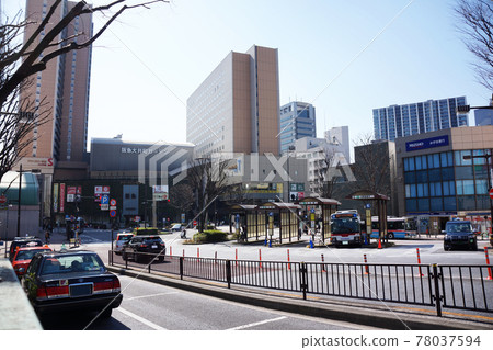 Oimachi station square taxi stand and bus terminal 78037594