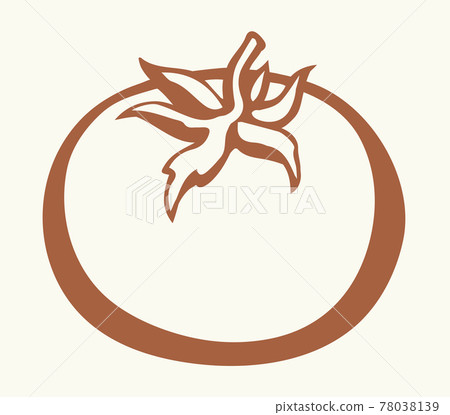 Tomatoes. Vector drawing icon sign Tomatoes. Vector drawing icon sign 78038139
