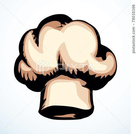 Vector drawing. Old chef hat 78038166