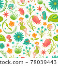 Colorful Seamless Fairy Tale Wallpaper 78039443