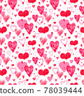 Seamless Watercolor Pattern for Valentine Day 78039444
