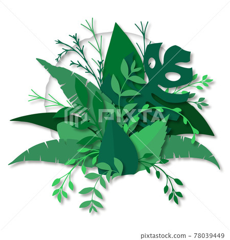 Tropical Monstera Leaves Paper Cut Bouquet Tropical Monstera Leaves Paper Cut Bouquet 78039449