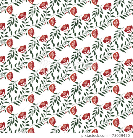 Beautiful Seamless Pattern with Flowers Beautiful Seamless Pattern with Flowers 78039450