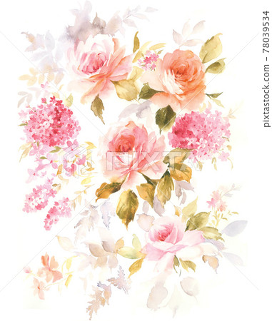 Colorful floral material combinations and design elements Colorful floral material combinations and design elements 78039534