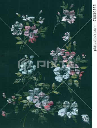  色彩豐富的花卉素材組合和設計元素 78039535