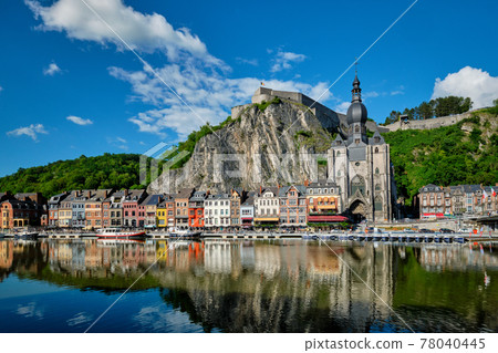 View of picturesque Dinant town. Belgium View of picturesque Dinant town. Belgium 78040445