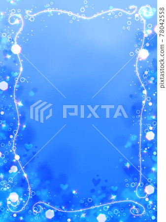 神奇的心水下，泡沫框架背景 78042558