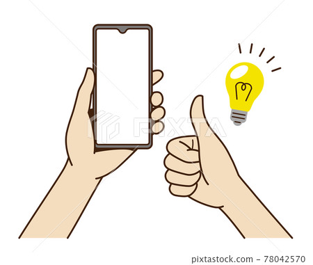 Hand to operate smartphone Hand to operate smartphone 78042570