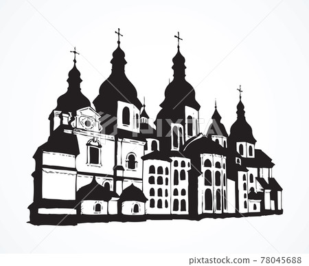 Vector Saint Sophia Cathedral in Kiev, Ukraine Vector Saint Sophia Cathedral in Kiev, Ukraine 78045688