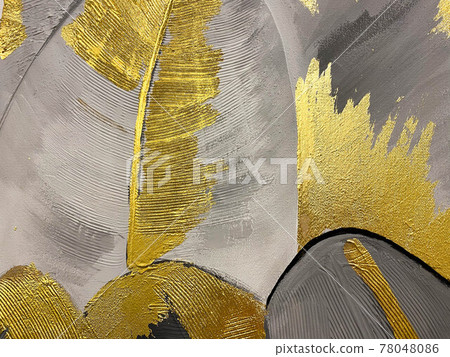 Abstract purple and yellow texture background. Digital Illustration imitating oil painting on canvas 78048086
