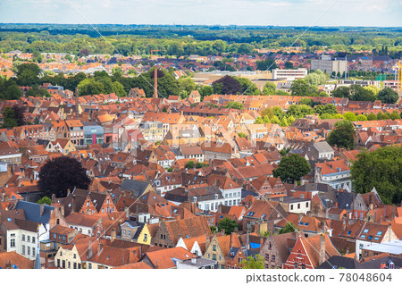 Panoramic view in Bruges 78048604