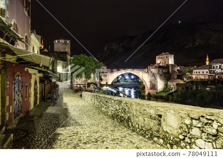 The Old bridge in Mostar The Old bridge in Mostar 78049111