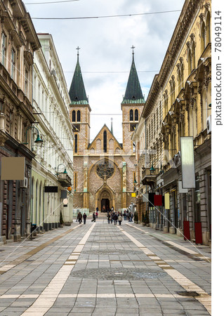 The sacred heart cathedral in Sarajevo The sacred heart cathedral in Sarajevo 78049114