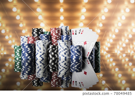 Classic casino, Poker Chips background Classic casino, Poker Chips background 78049485