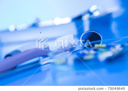 Set of metal medical equipment tools for teeth dental Set of metal medical equipment tools for teeth dental 78049640