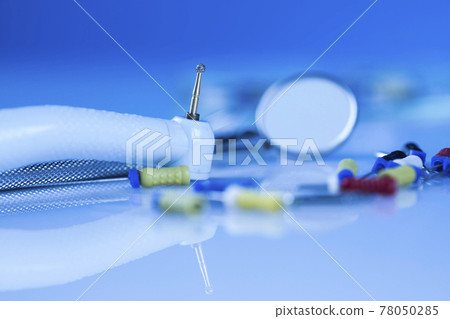 Set of metal medical equipment tools for teeth dental Set of metal medical equipment tools for teeth dental 78050285