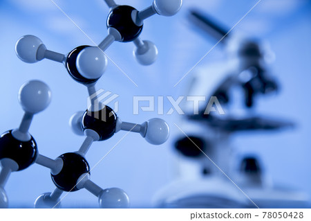 Atom, Microscope, Laboratory background Atom, Microscope, Laboratory background 78050428