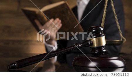 People, Wooden gavel barrister, justice concept 78051313