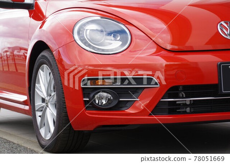 進口車紅色大眾甲殼蟲前部 進口車紅色大眾甲殼蟲前部 78051669