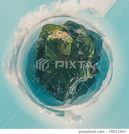 Aerial view of camping grounds and tents on Doi Mon Cham mountain in Mae Rim, Chiang Mai province 78051947