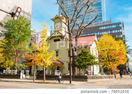 秋天的北海道札幌鐘樓 78052038