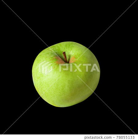 Apple isolated on black background. Top view. Apple isolated on black background. Top view. 78055133