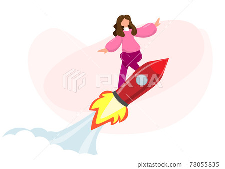 Different business ideas will accelerate marketing efforts. And growing rapidly.  Flat style cartoon illustration vector 78055835