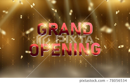 gold background. Grand opening event design.... - Stock Illustration  [78056534] - PIXTA