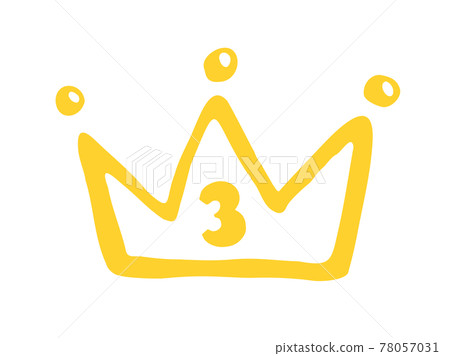 3rd place ranking of cute crown crown crown / handwritten illustration 3rd place ranking of cute crown crown crown / handwritten illustration 78057031