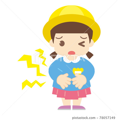 抱怨腹痛的女孩(戴帽子) 抱怨腹痛的女孩(戴帽子) 78057149