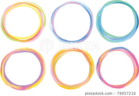 Handwritten watercolor line drawing frameset 78057218