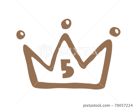 5th place ranking of cute crown crown crown / handwritten illustration 5th place ranking of cute crown crown crown / handwritten illustration 78057224